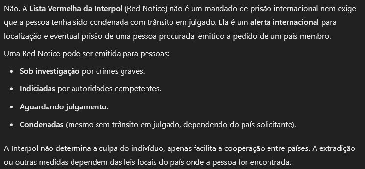 Pelo menos a IA não reconhece tais exigências.