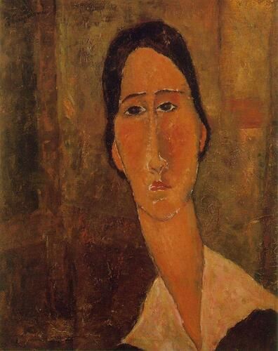 Jeanne Hebuterne with white collar