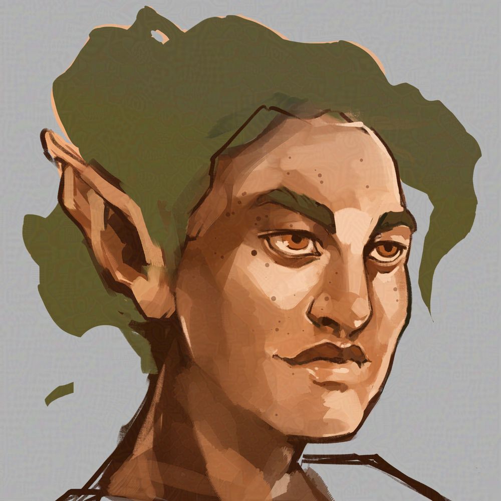 WIP 3 - A totally different look. Distinct moles on face, a determined look, and big up-do hair.