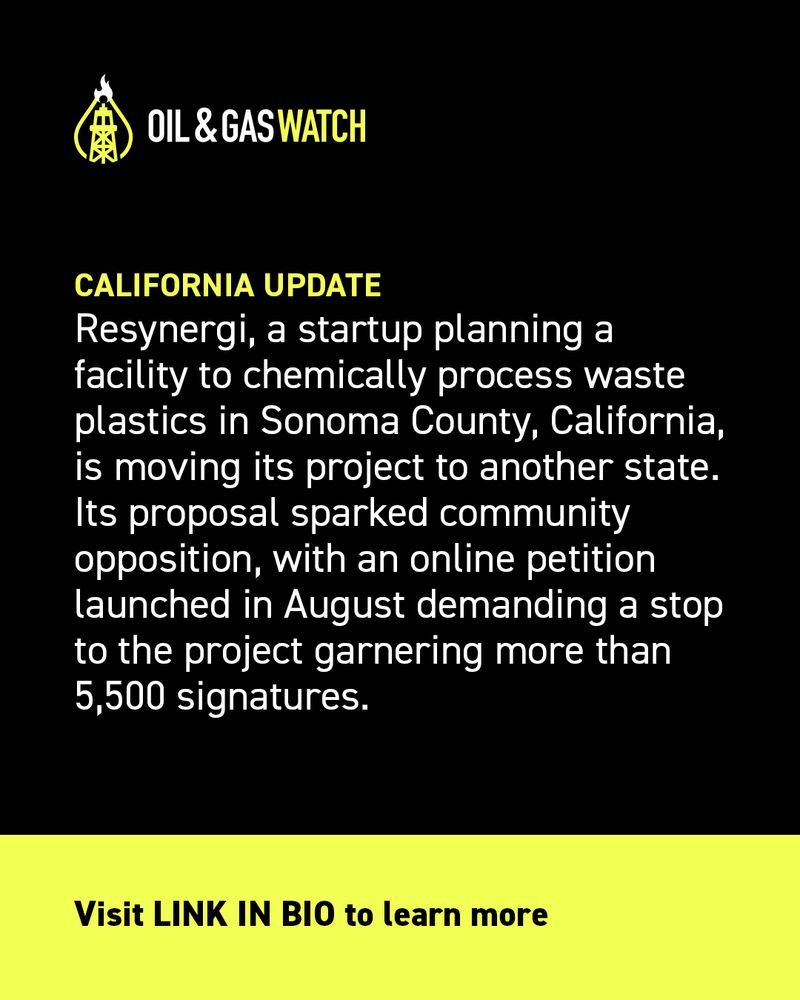 Resynergi, a startup planning a facility to chemically process waste plastics in Sonoma County, California, is moving its project to another state. Its proposal sparked community opposition, with an online petition launched in August demanding a stop to the project garnering more than 5,500 signatures. 