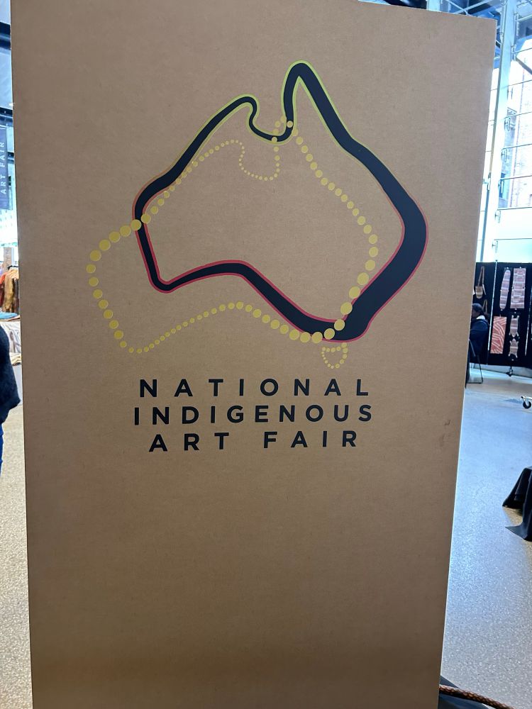Sign reading, “National Indigenous Art Fair”