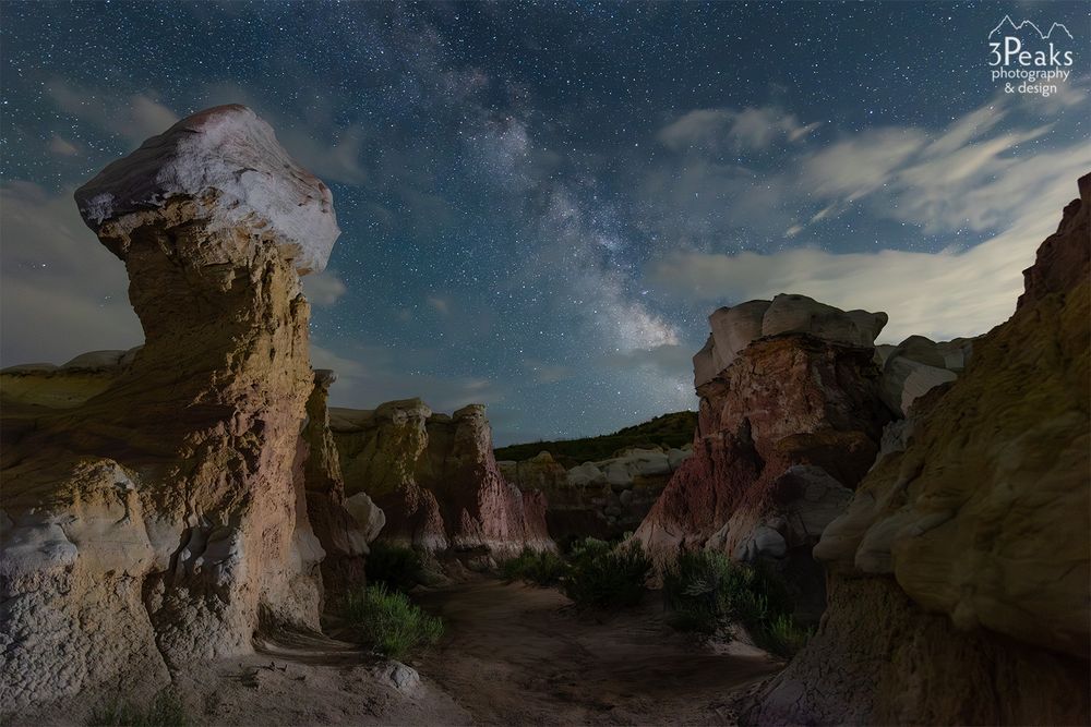 Milky Way and hoodoos at the Paint Mines in Calhan, CO. Want to join me on a workshop here? The link to my website is in my profile.