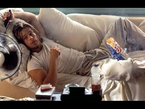 Brad Pitt as Floyd, a stoner who finds himself surrounded by vicious killers in the movie True Romance. 