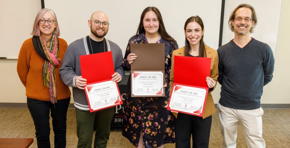Three award winners from the Center for Alcohol and Addiction Studies second annual research day. We are joined by Professor Colby, the CAAS deputy director, and by Professor Kahler, the CAAS director. 