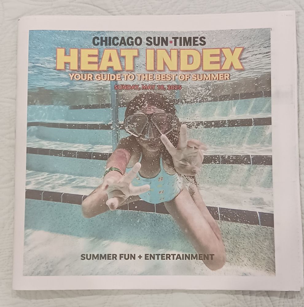 Cover page of the Sun-Times insert in its Sunday, 5/18/25 edition. 