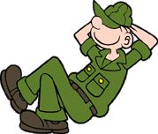Comic book lazy private Beetle Bailey