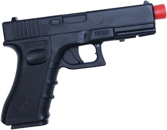 Toy Glock handgun with orange barrel cap