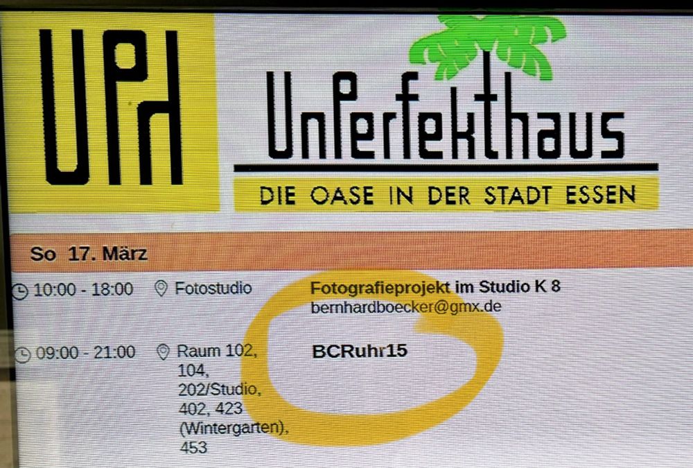 Foto vom Veranstaltungskalender des UPH