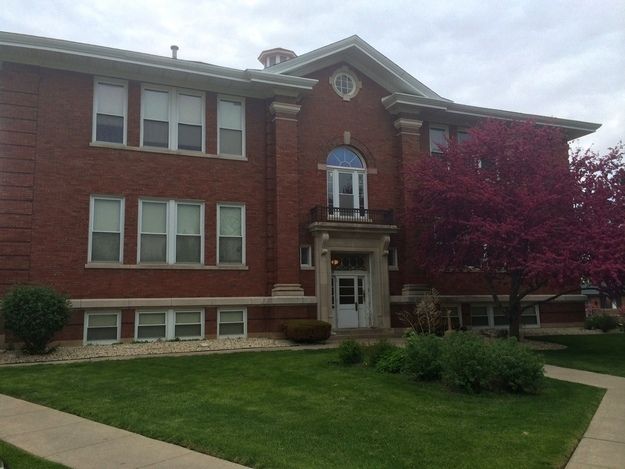 Rogers Hall in Woodstock, IL, the last remaining building from the campus of the Todd School for Boys. 