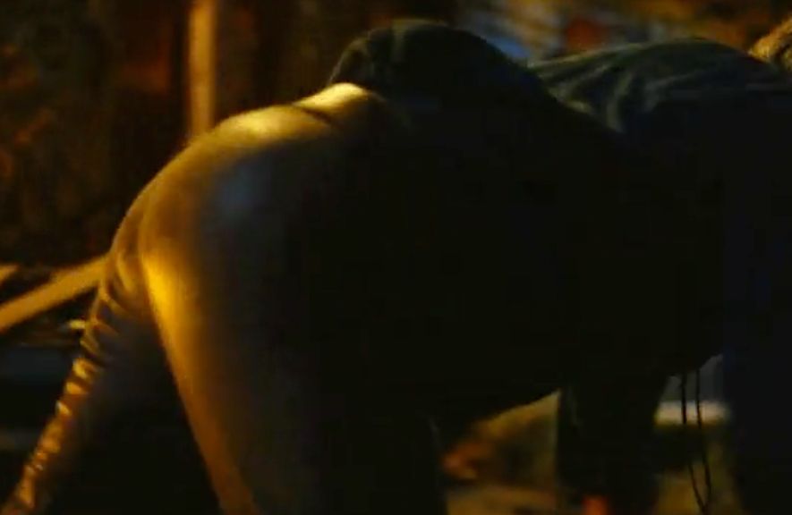 stede bonnet's tiny bum in leather trousers