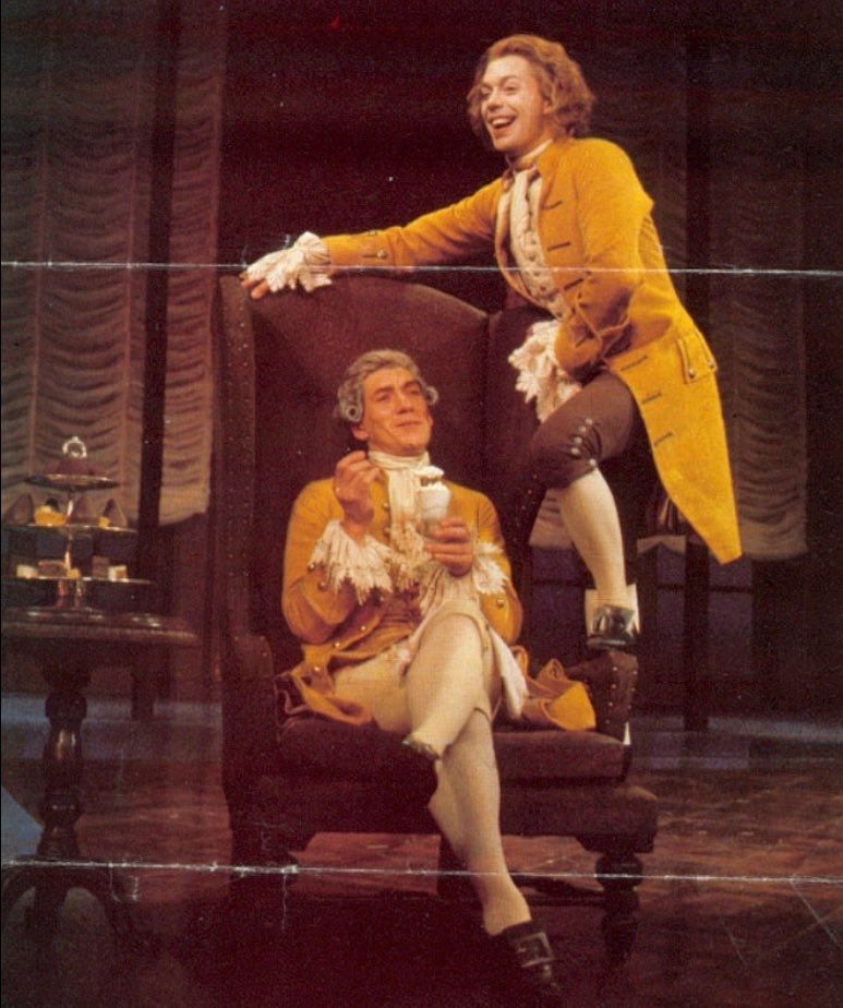 Sir Ian McKellan & Tim Curry on Broadway as the original Salieri & Mozart of AMADEUS