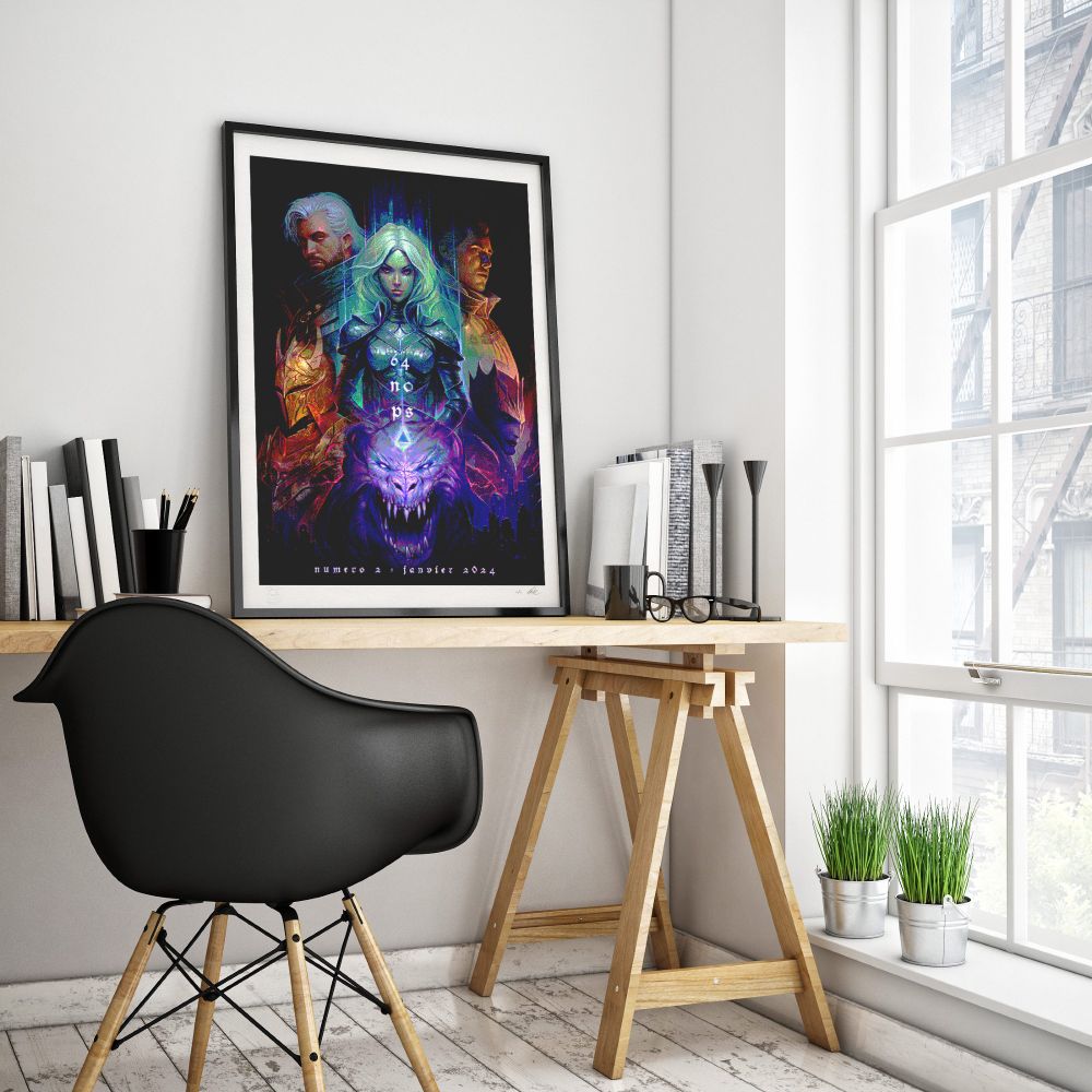 Mockup poster in a room