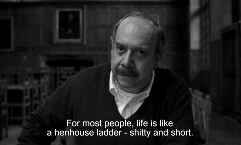 for most people life is like a henhouse ladder, shitty and short