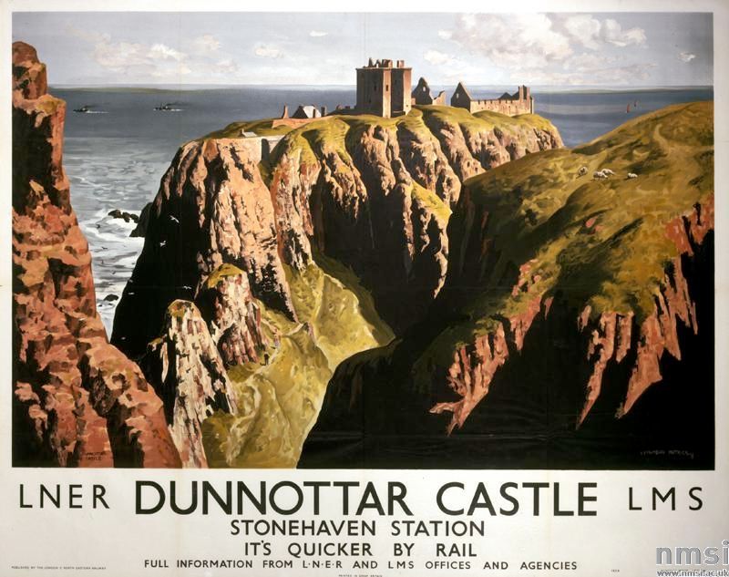 Travel Poster
a castle atop a rocky coastline