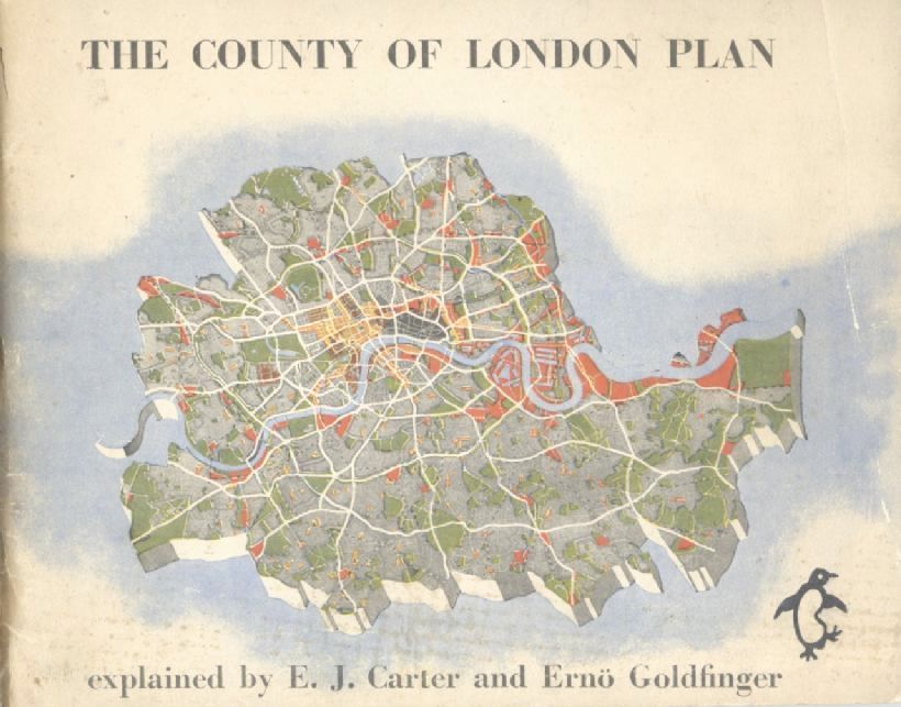 a map of the county of london from 1945