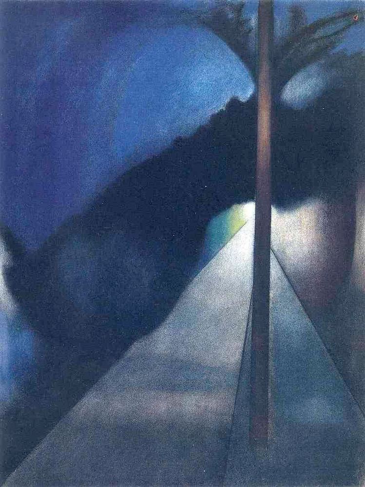 abstract, could be a lamppost, could be a tree lit from behind, it don't matter to me, its still good.