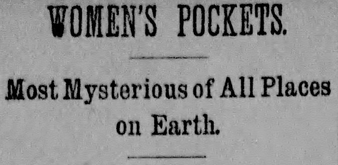 womens pockets
most mysterious of all places on earth