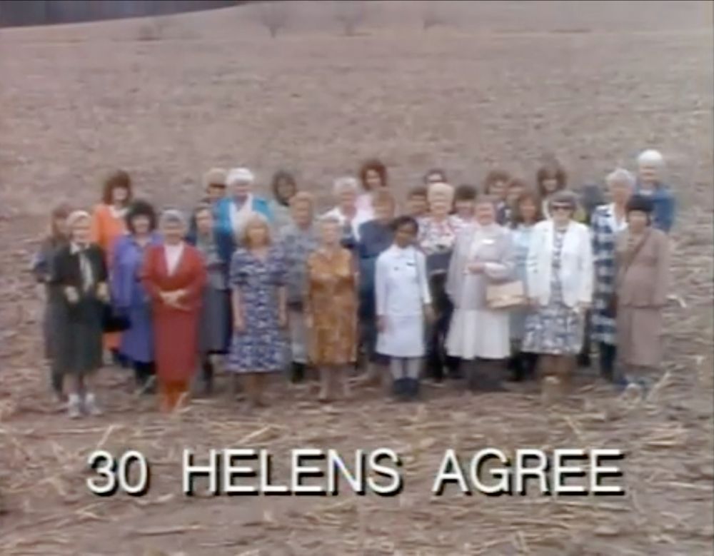 30 Helens agree
a large group of people stood in a field