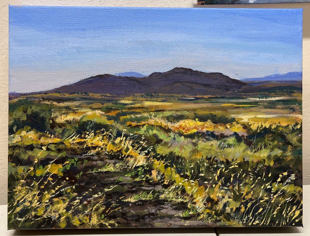 Evening view of the Tehachapi Mountains 
