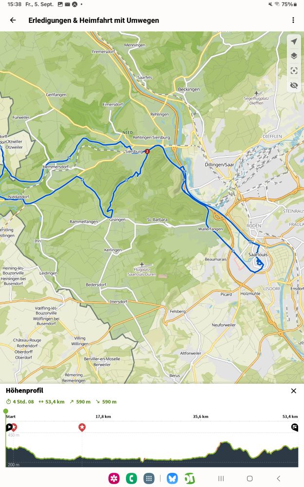 Screenshot von Koomot  53 km 
