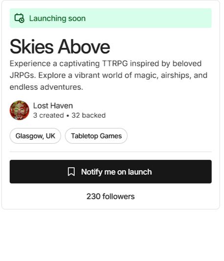 Kickstarter Prelaunch follower count showing 230 followers.