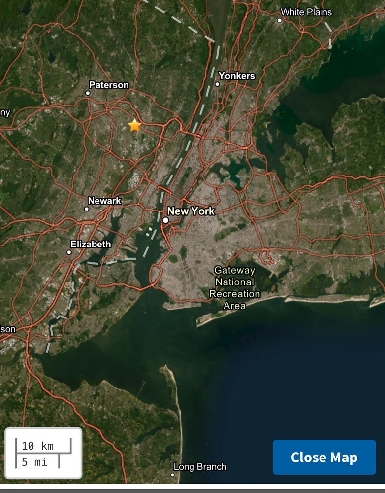 Location of the earthquake is marked with a star