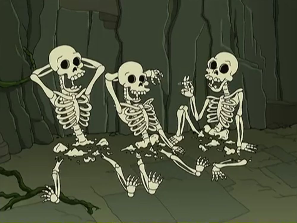 Happy skeletons who died by snu snu