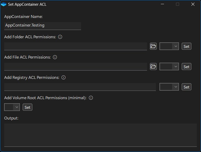 Set AppContainer ACL