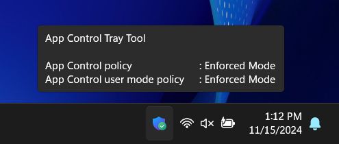 App Control Tray Tool system tray tooltip