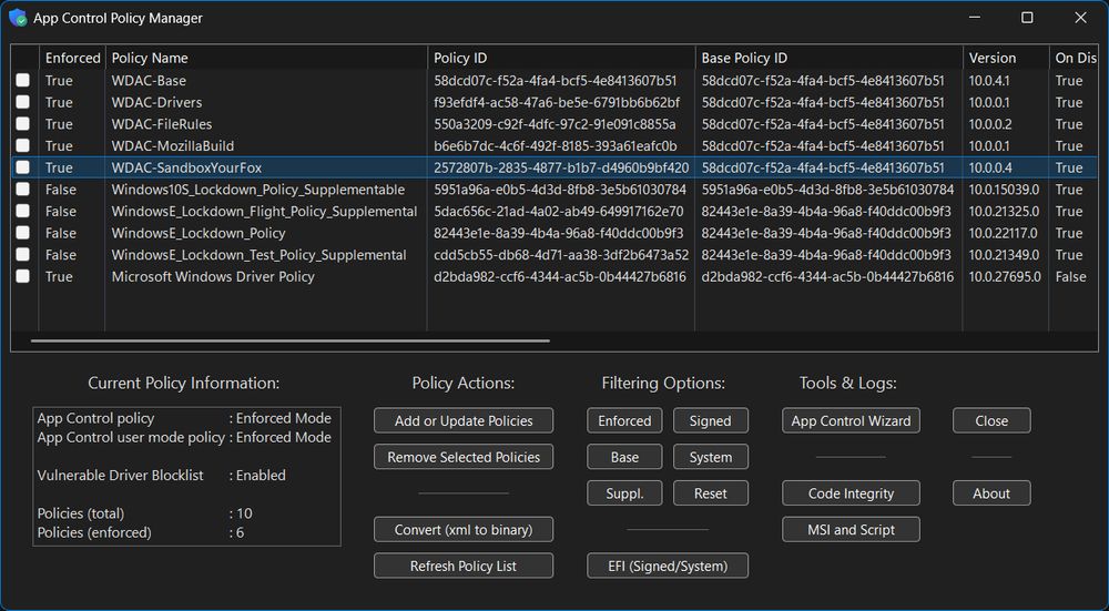 App Control Policy Manager 5