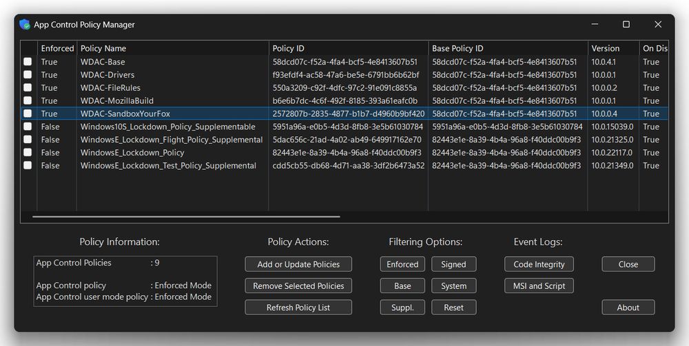 App Control Policy Manager