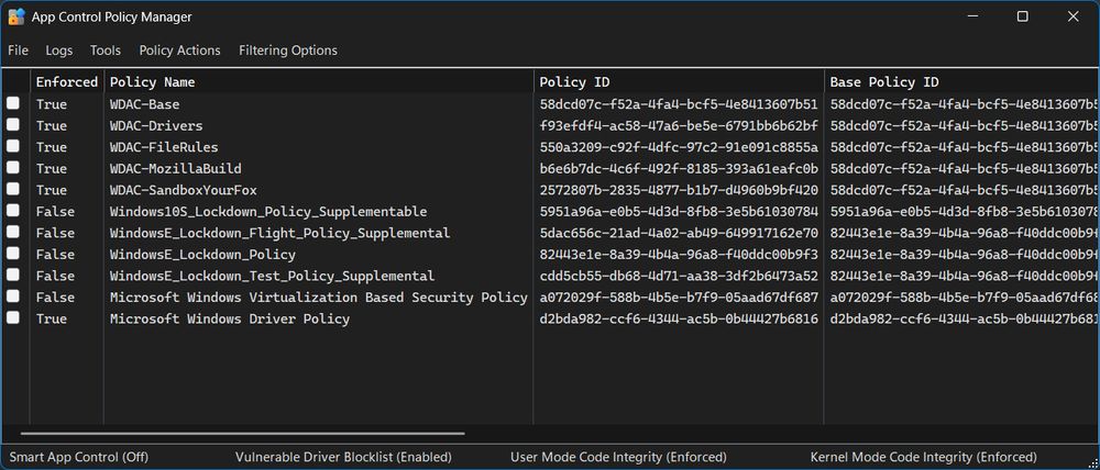 App Control Policy Manager 6