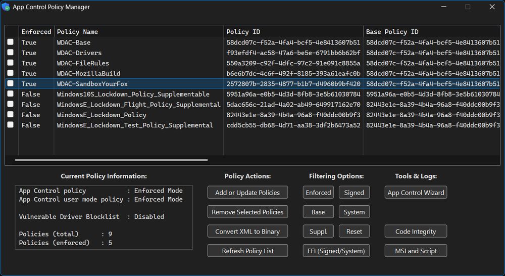App Control Policy Manager 5.1