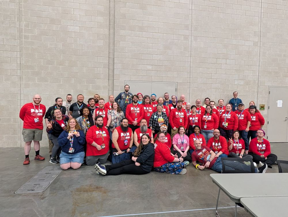 Group photo of PAX East 2025 tabletop Enforcers
