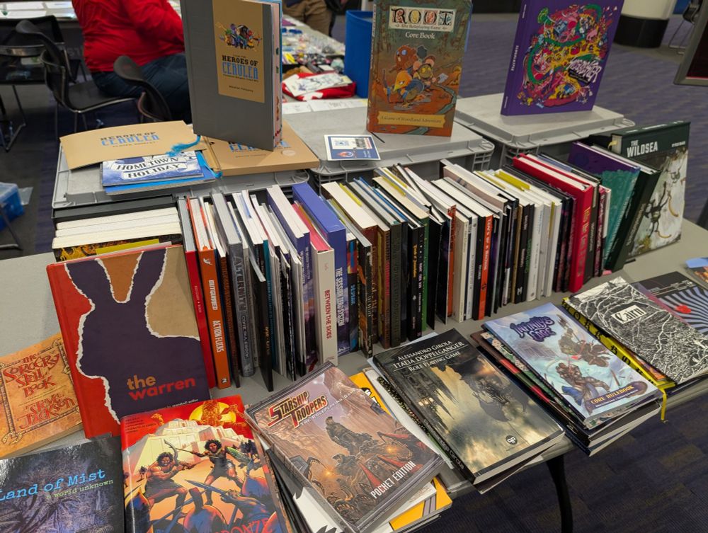 A shelf of RPGs