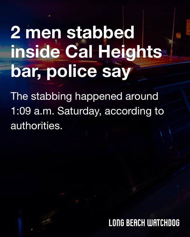 2 men stabbed inside Cal Heights bar, police say.
The stabbing happened around 1:09 a.m. Saturday, according to authorities.