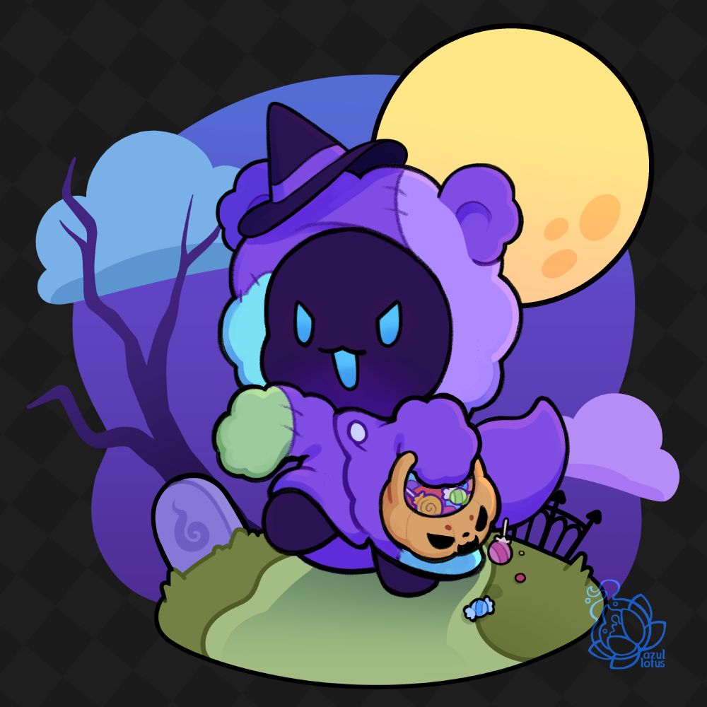 Zombie Blankie Halloween Subtember exclusive YCH for BluSprinks