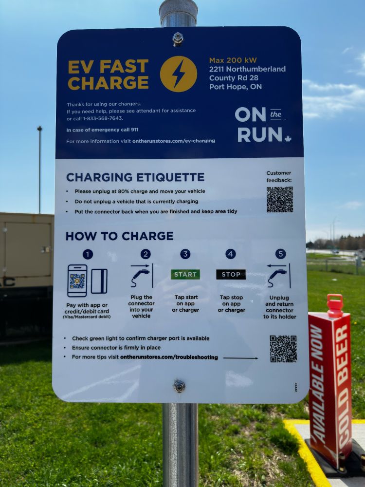 EV Charging etiquette sign