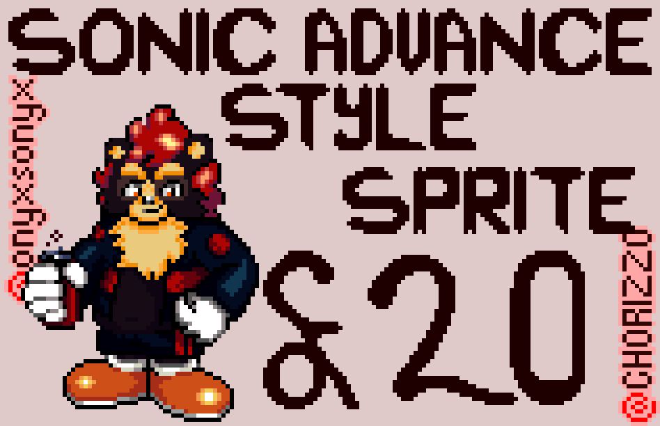 Sonic OC in the style of Sonic Advance