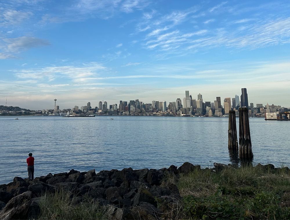 The seattle skyline from west seattle