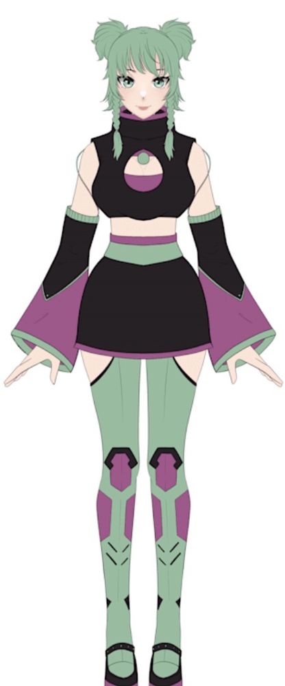 Unshaded vtuber design