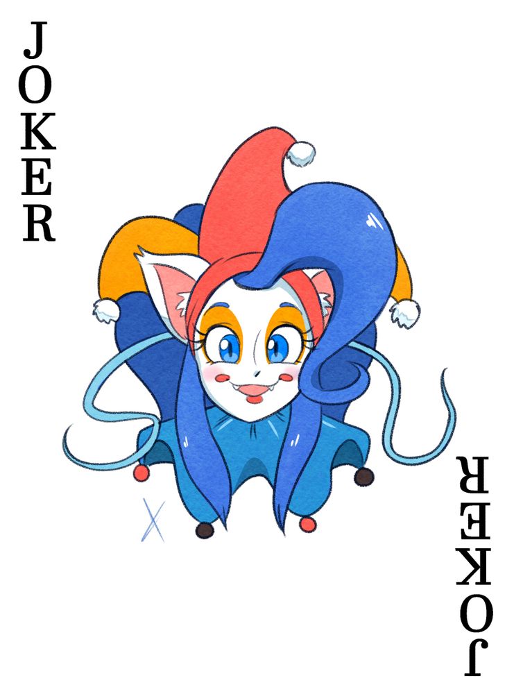 Felicia as the Joker card from Balatro