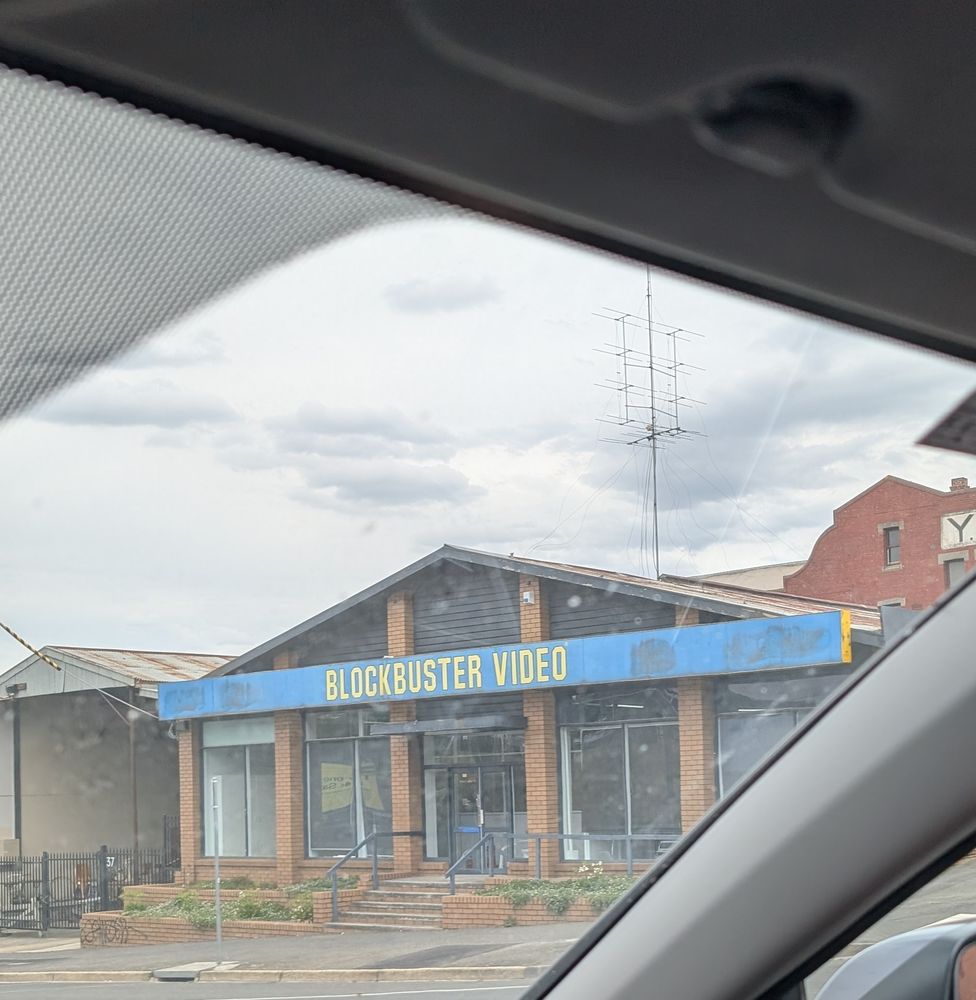 It's an abandoned Blockbuster Video, spotted in this, the year 2025.