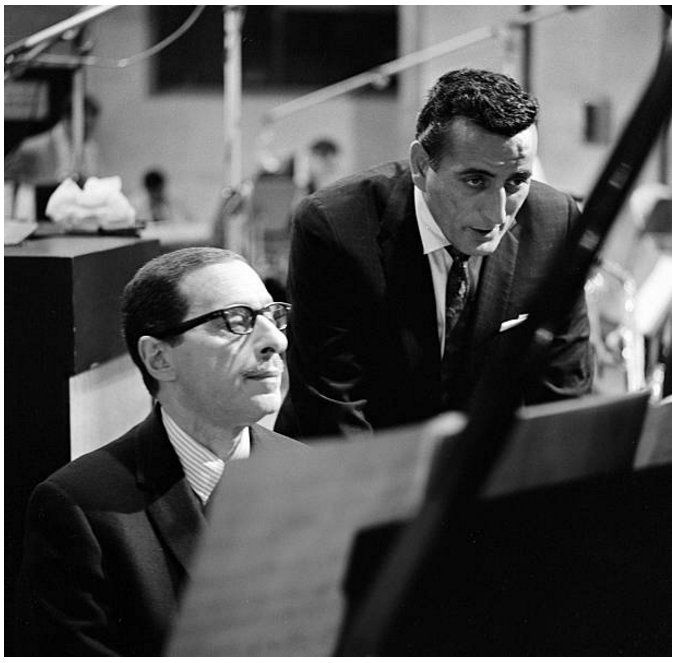 Arlen at the keyboard; Tony sings behind him