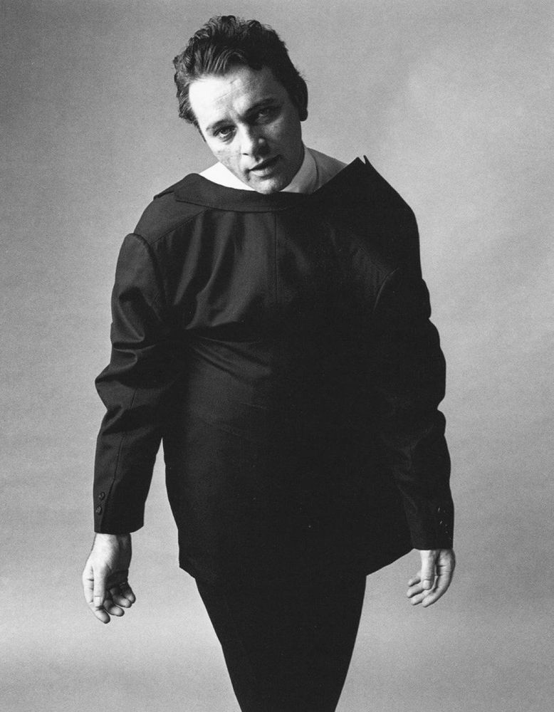 Burin poses with his jacket on backwards 