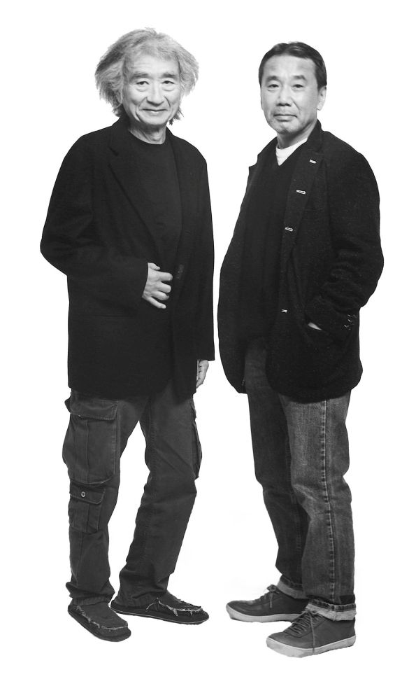 Suzuki & Murikami stand together, against a white background