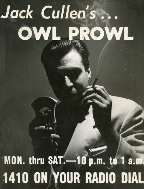 Promo poster for Jack Cullen’s Owl Priel radio show.