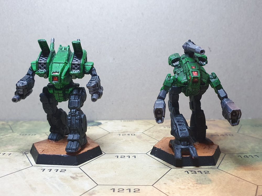 Battletech Archer and Marauder.