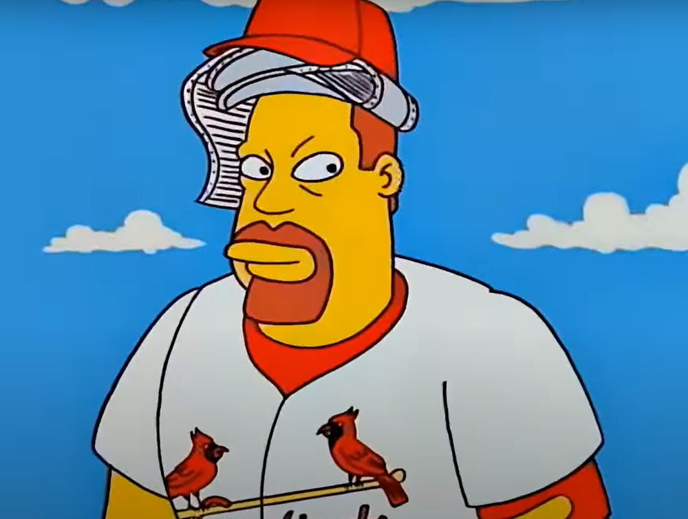 Mark McGwire absconding with evidence (Simpsons deep cut)