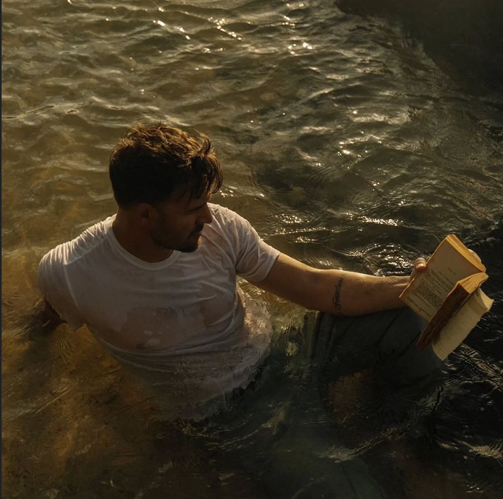 This is Ryan Guzman reading a book after I just rode the fuck out of him and apparently squirted a lot I mean I’m so sorry baby but what can I say you just make me very wet can’t be helped 